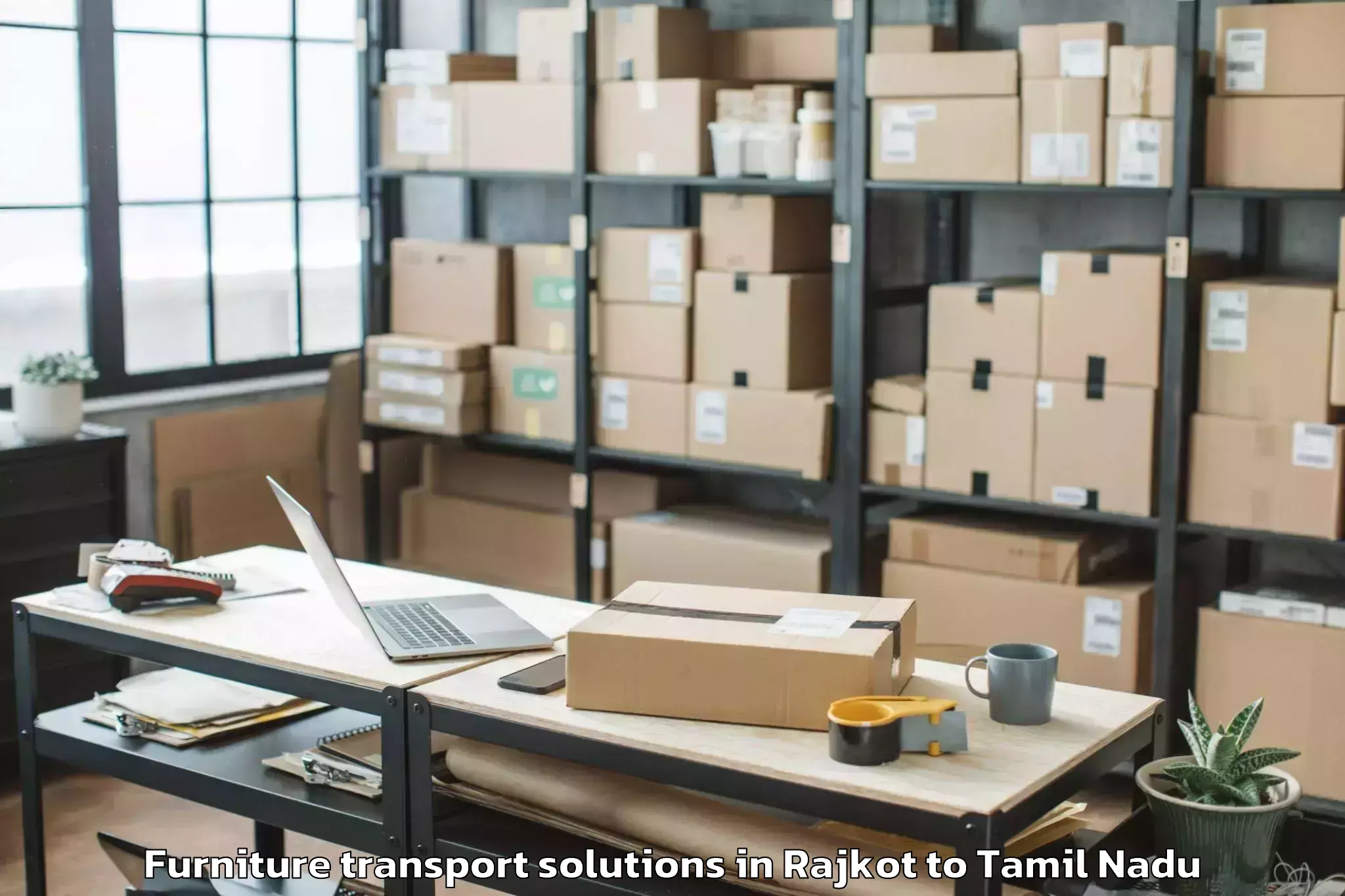 Book Rajkot to Nangilickondan Furniture Transport Solutions Online